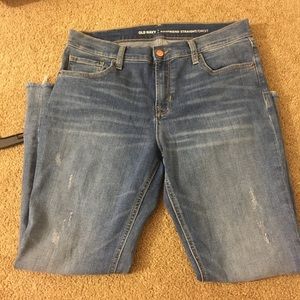 Boyfriend Straight cut distressed jeans